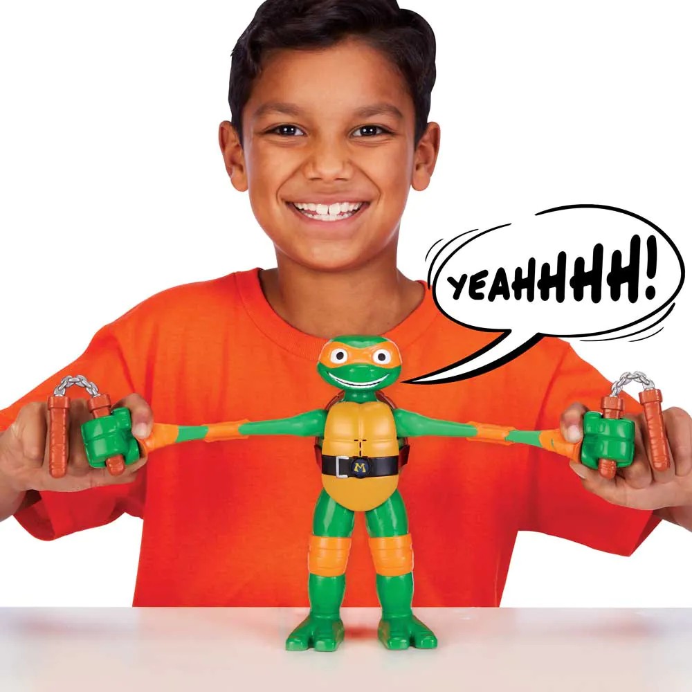 Figurina elastica Testoasele Ninja Haosul Mutantilor Michelangelo - poza 4