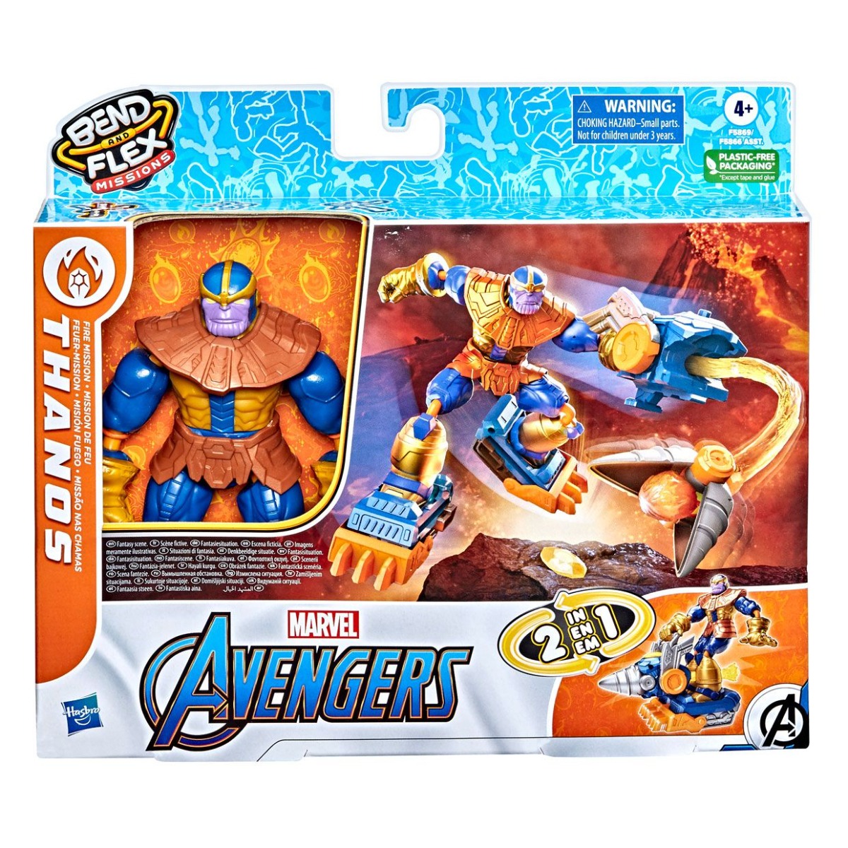 Figurina Hasbro Avengers Bend and Flex Missions cu masina de lupta - poza 2