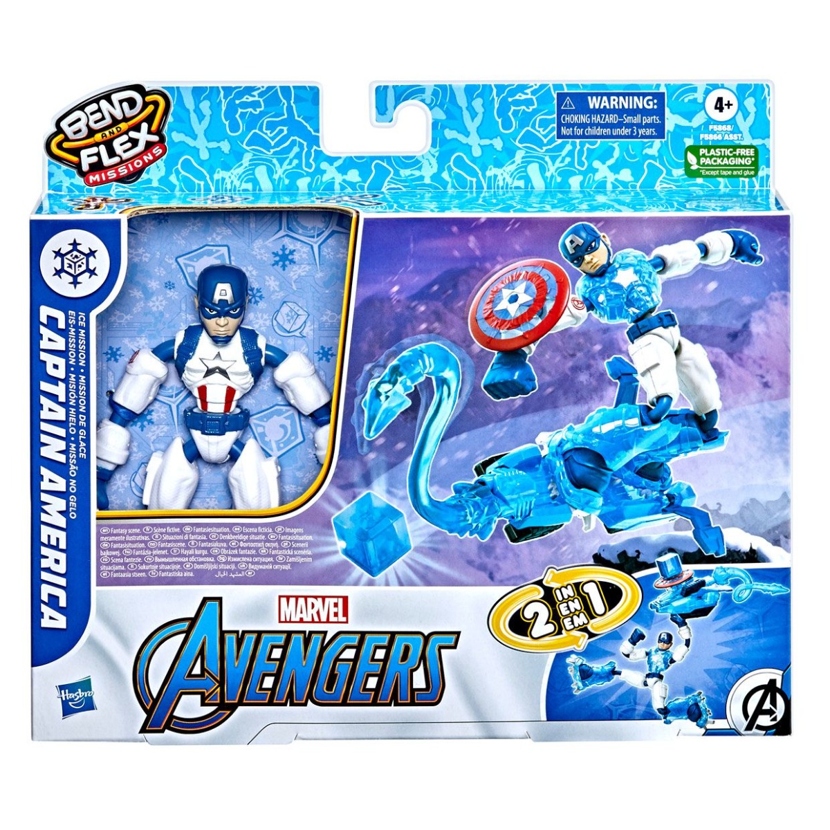 Figurina Hasbro Avengers Bend and Flex Missions cu masina de lupta - poza 5