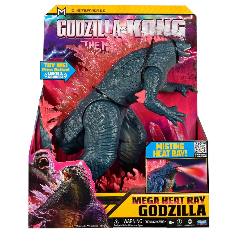 Figurina interactiva cu accesorii Monsterverse Godzilla X Kong Mega Heat Ray Godzilla - poza 3