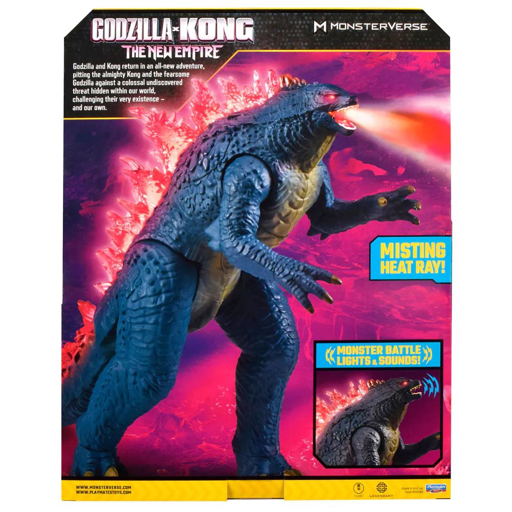 Figurina interactiva cu accesorii Monsterverse Godzilla X Kong Mega Heat Ray Godzilla - poza 4