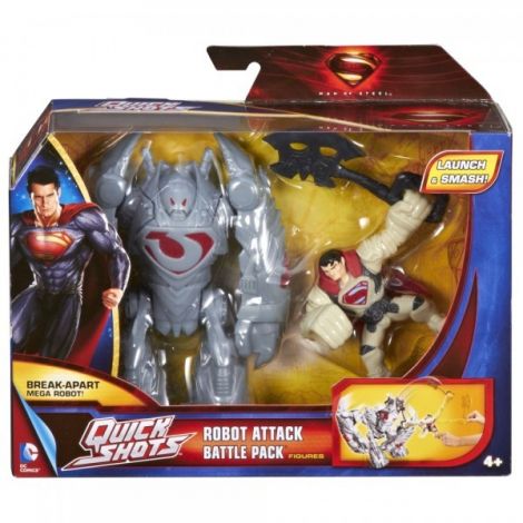 Figurina lansatoare Man of Steel si vehicul Robot Atack - poza 2