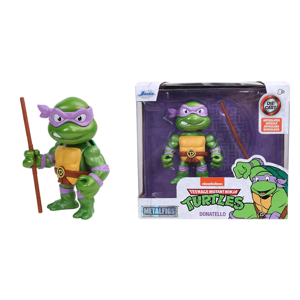 Figurina metalica cu accesorii Jada Testoasele Ninja 10 cm Donatello - poza 2