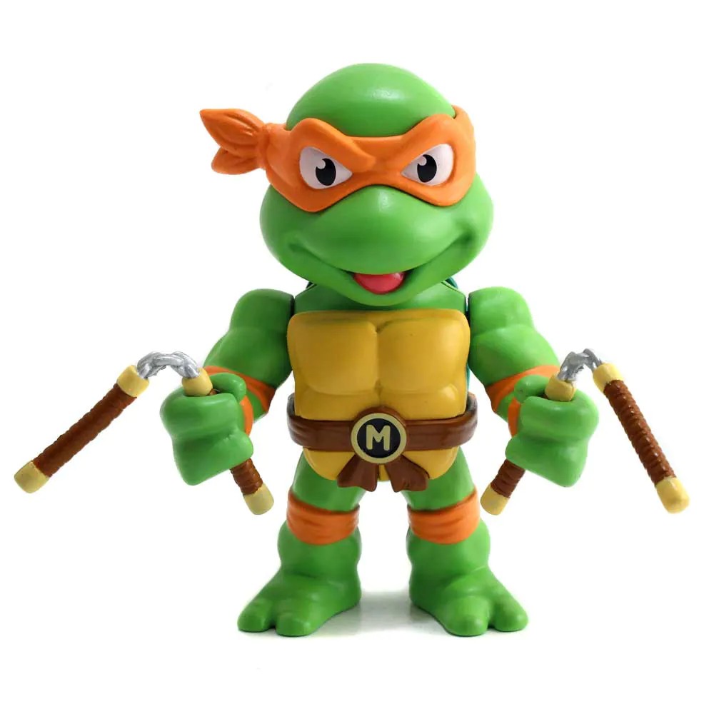 Figurina metalica cu accesorii Jada Testoasele Ninja 10 cm Michelangelo - poza 1