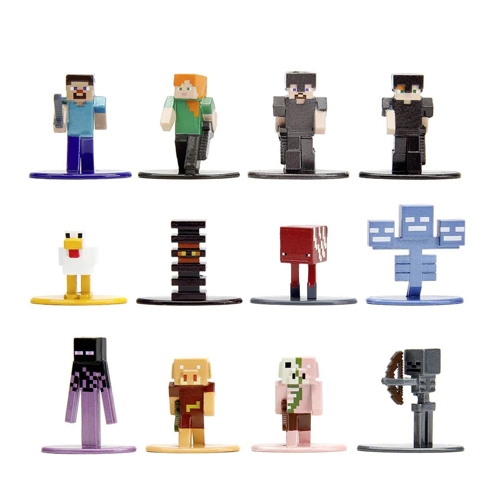 Figurina metalica Minecraft Nano Jada diverse modele 4 cm - poza 2