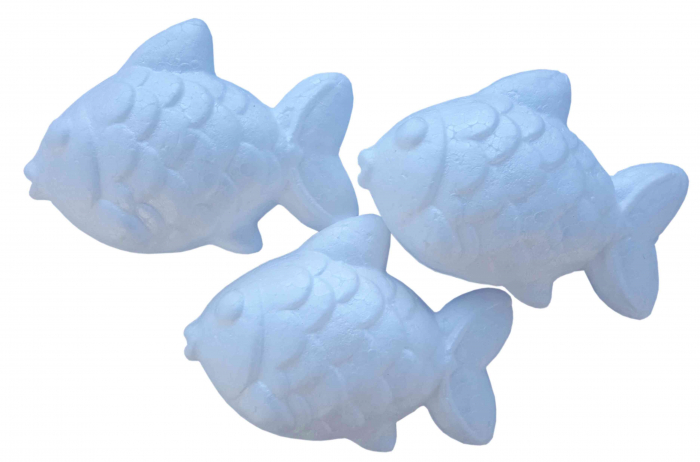 Figurina pestisor pentru activitati crafts,polistiren,11.5x7cm,3 bucati set