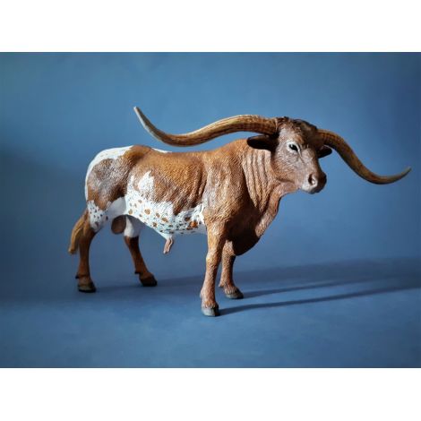 Figurina pictata manual Taur Texas Longhorn - poza 2