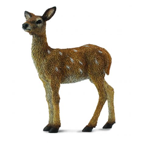 Figurina pui de Cerb Rosu pictata manual S Collecta - poza 1