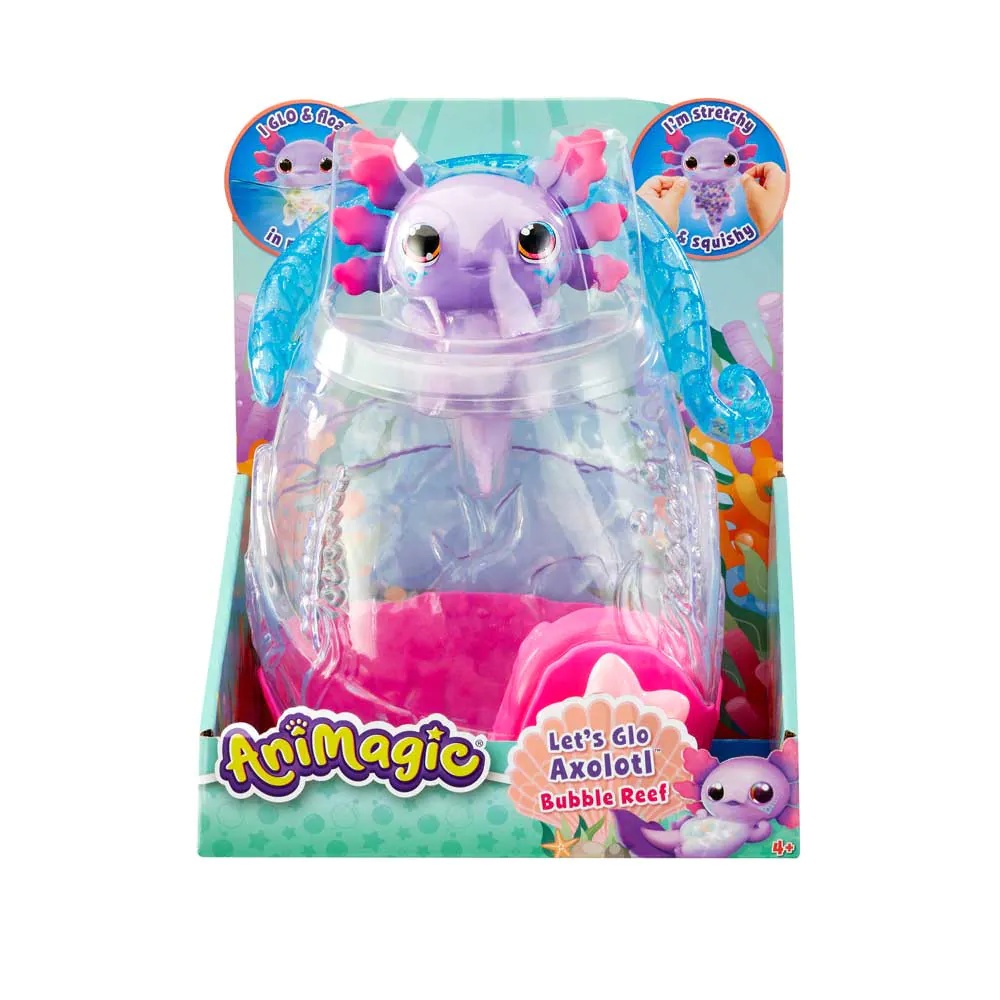 Figurina salamandra Axolotl cu acvariu Animagic Aquarium Bubble Reef - poza 2