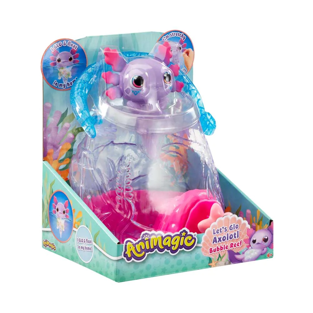Figurina salamandra Axolotl cu acvariu Animagic Aquarium Bubble Reef - poza 3