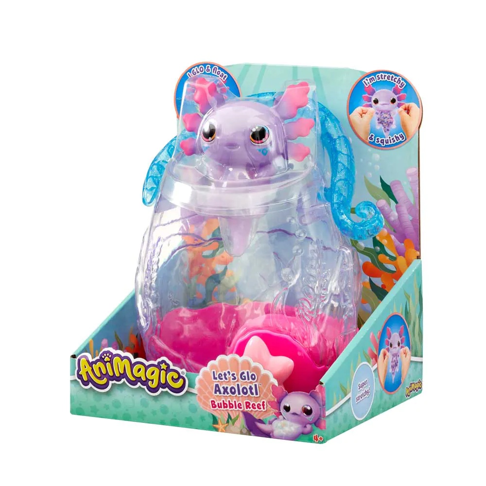 Figurina salamandra Axolotl cu acvariu Animagic Aquarium Bubble Reef - poza 4