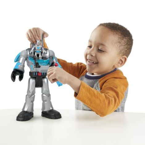 Fisher Price Imaginext Dc Super Friends Robot Batman In Costum Gri 30cm - poza 3