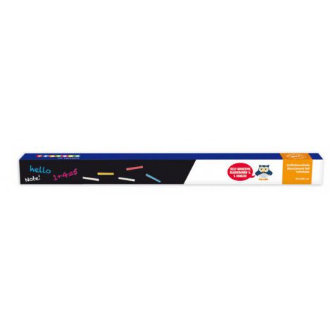 Folie autoadeziva tabla neagra 2 m lungime si set creta colorata - poza 2