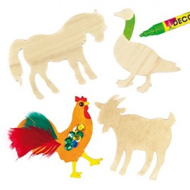 Forme din lemn Animale de la ferma - Baker Ross - poza 1