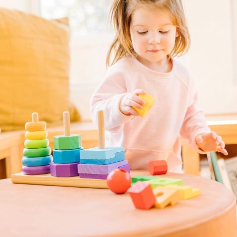 Forme geometrice de stivuit Melissa and Doug 0567 - poza 4