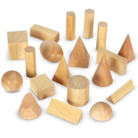 Forme geometrice din lemn (set 19) - poza 1