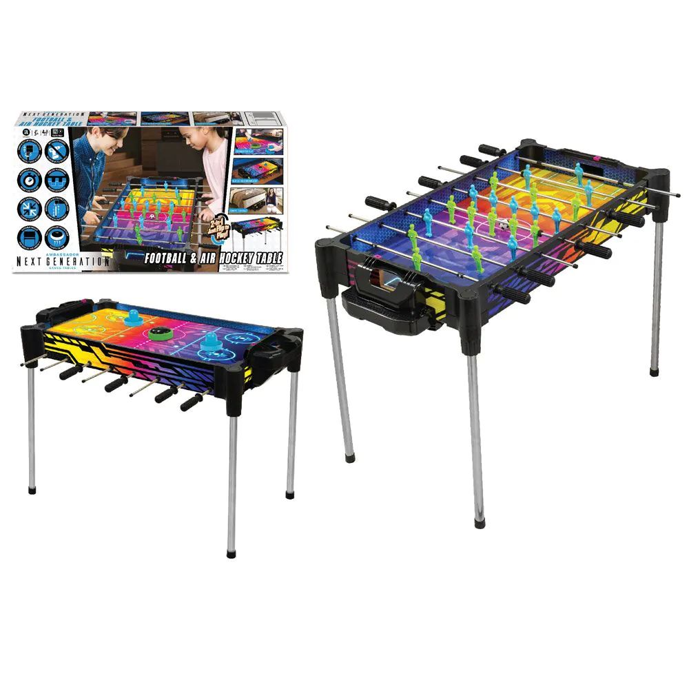 Fotbal de masa si Air Hockey Ambassador Neon 62cm - poza 2