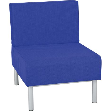 Fotoliu albastru inchis 62 x 70 x 80 cm, tesatura ignifuga, rezistenta la murdarie, recomandat pentru gradinite si scoli - poza 1