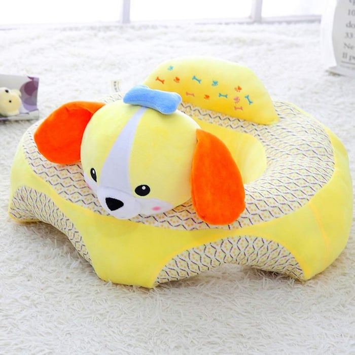 Fotoliu Baby Smile Animalute Invat Sa Stau In Fundulet 45 cm, Catelusul galben