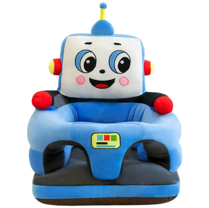 Fotoliu bebe cu spatar si suport de picioare - Robotelul albastru, din plus