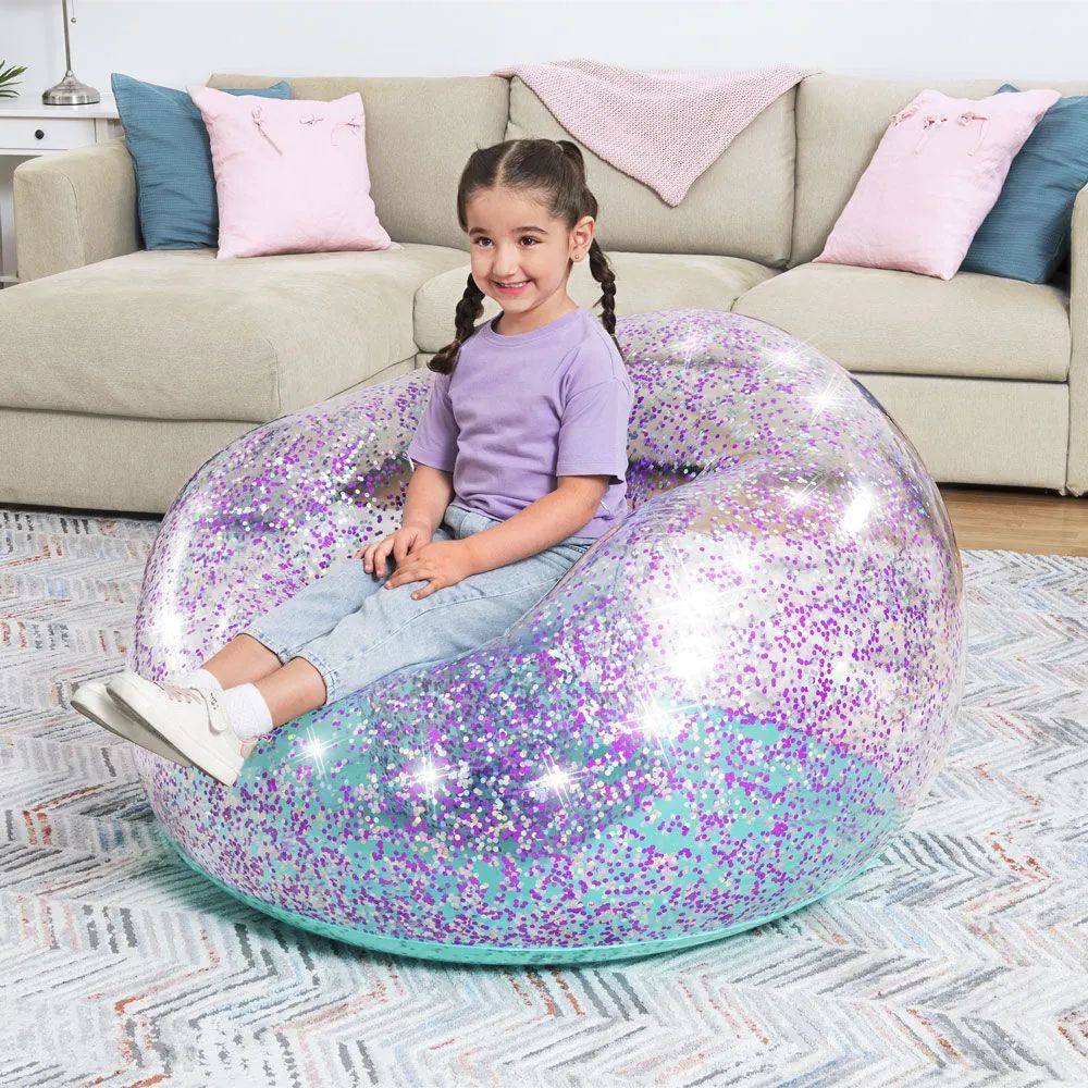 Fotoliu gonflabil Bestway Glitter Dream 114 x 112 x 66 cm - poza 4