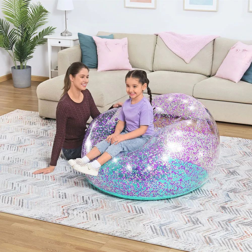 Fotoliu gonflabil Bestway Glitter Dream 114 x 112 x 66 cm - poza 5