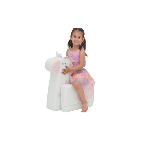Fotoliu puf din spuma usoara Unicorn, 60x60x34 cm, cresa si gradinita - poza 3