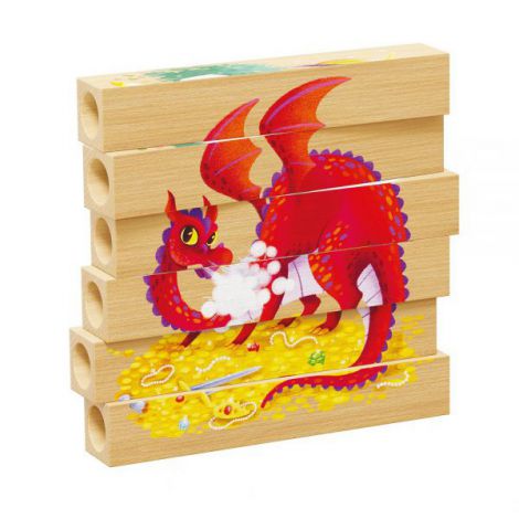 Four Puzzle Animale Fantastice Bio, 2 ani+, Quercetti Q80710 - poza 3