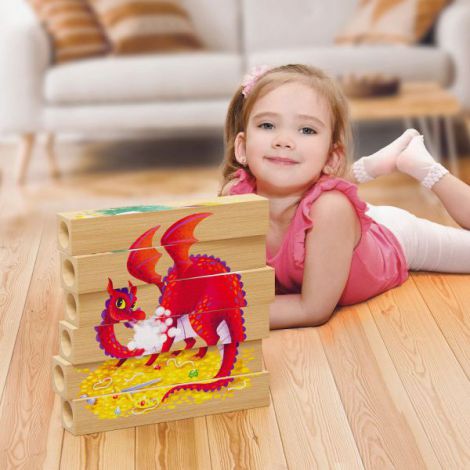 Four Puzzle Animale Fantastice Bio, 2 ani+, Quercetti Q80710 - poza 4