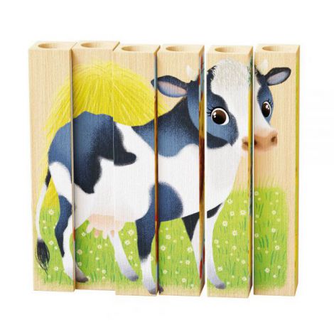 Four Puzzle Animale Ferma Bio, 2 ani+, Quercetti Q80712 - poza 3