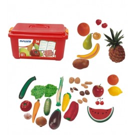Fructe, legume si fructe uscate set de 36 figurine - Miniland - poza 3