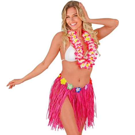 Fusta hawaii scurta roz - poza 2