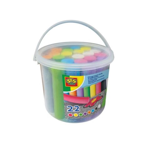 Galeata cu creta colorata pentru copii (22 buc) - poza 1