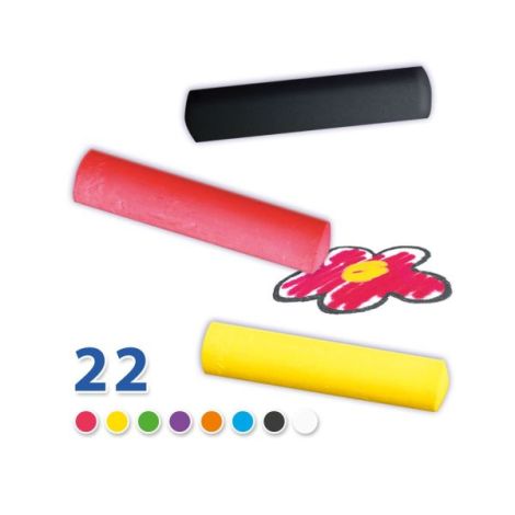 Galeata cu creta colorata pentru copii (22 buc) - poza 3
