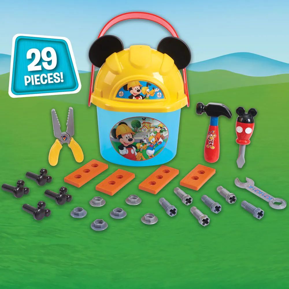 Galetusa cu unelte si casca Disney Junior Mickey Mouse 29 piese - poza 4
