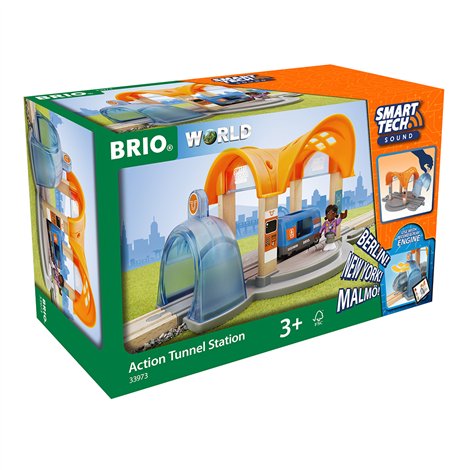 Gara inteligenta cu sunete personalizate pentru trenulete BRIO, 3+ ani
