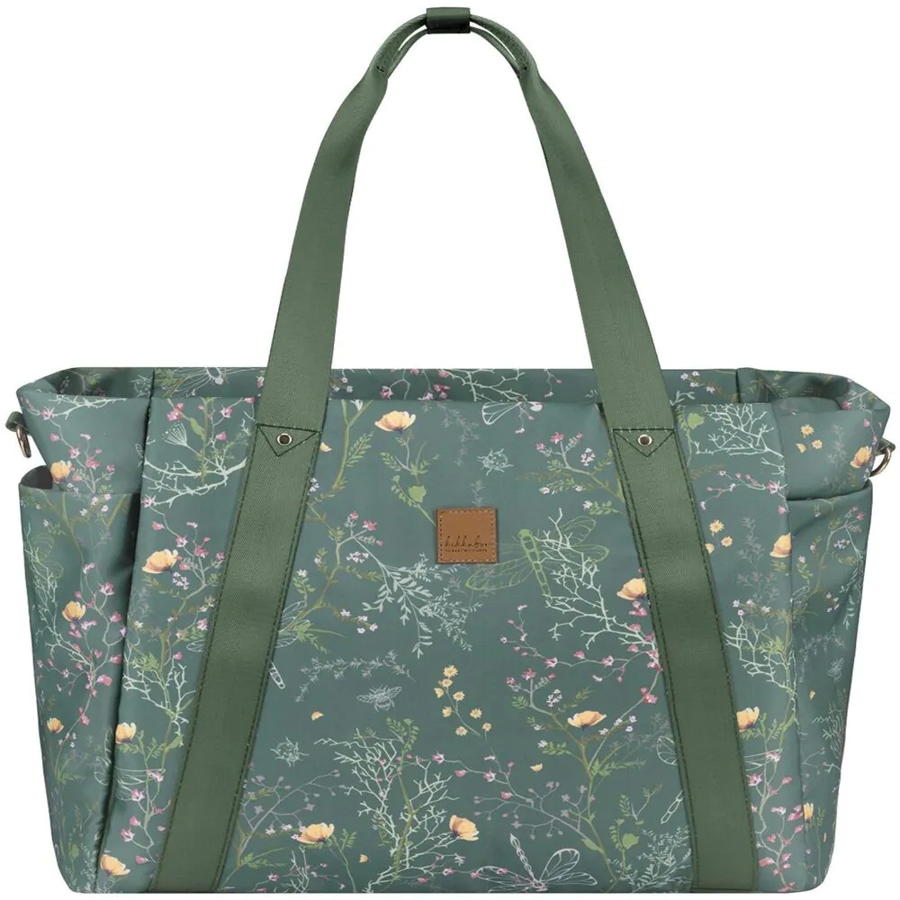 Geanta accesorii pentru carucior Kikka Boo Florence 2025 Secret Garden Verde - poza 1