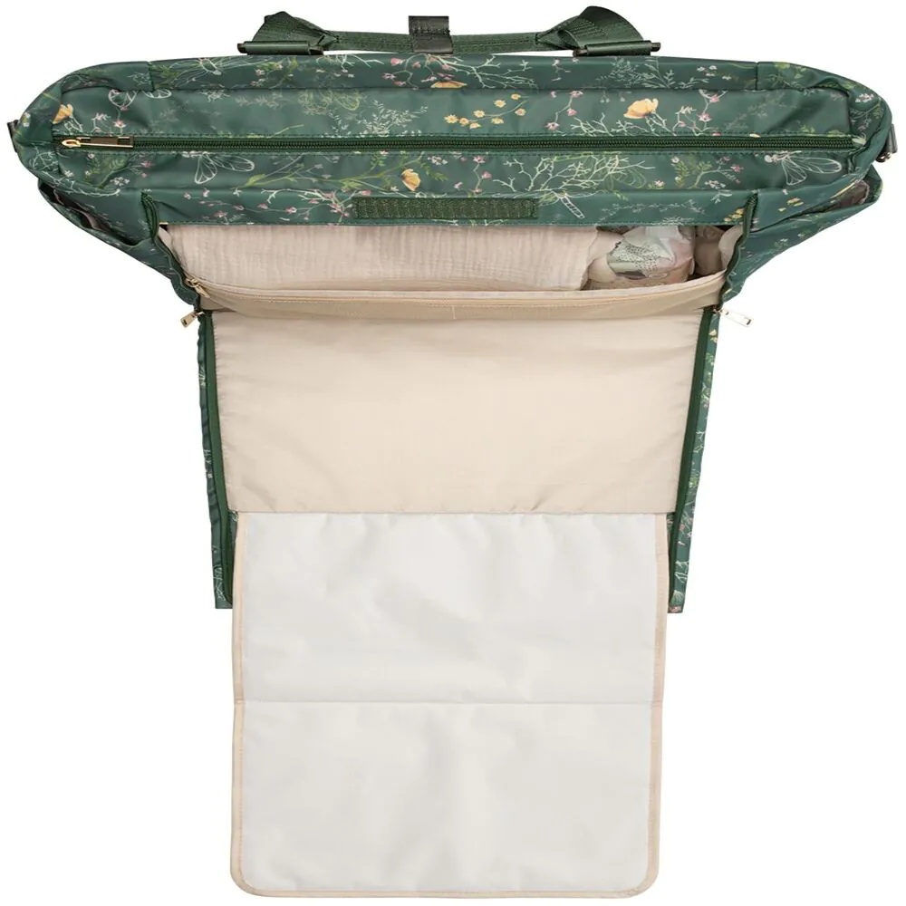 Geanta accesorii pentru carucior Kikka Boo Florence 2025 Secret Garden Verde - poza 4
