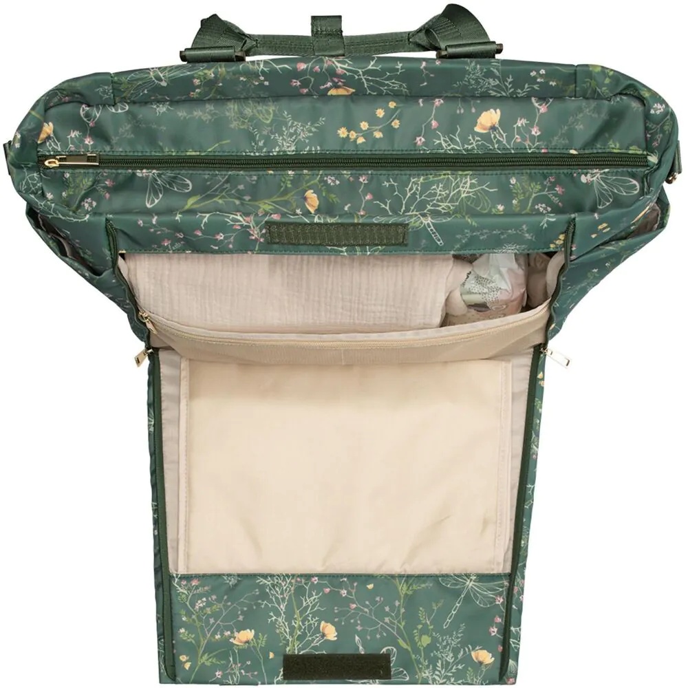 Geanta accesorii pentru carucior Kikka Boo Florence 2025 Secret Garden Verde - poza 5