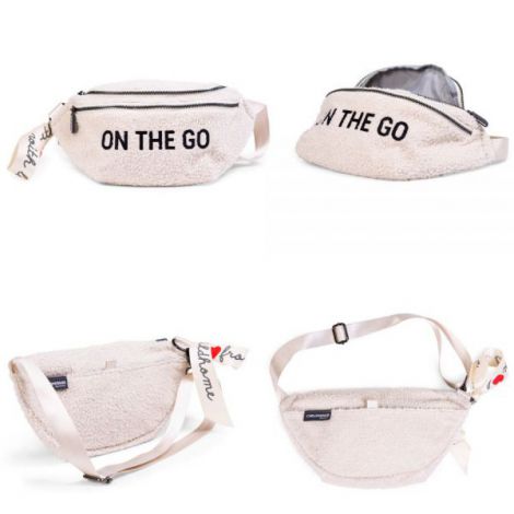 Geanta Childhome Banana On The Go Teddy Alb - poza 2