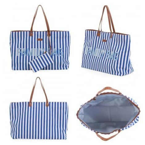 Geanta Childhome Family Bag Albastru Alb - poza 2