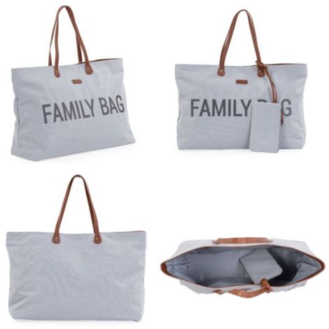 Geanta Childhome Family Bag Canvas Gri - poza 2