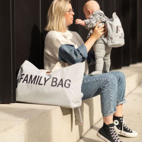 Geanta Childhome Family Bag Canvas Gri - poza 4