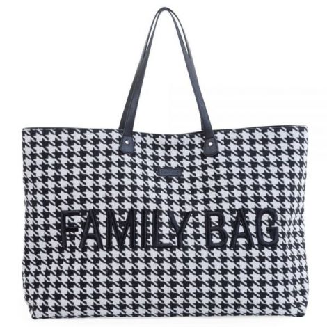 Geanta Childhome Family Bag Pied de Poule Negru - poza 1