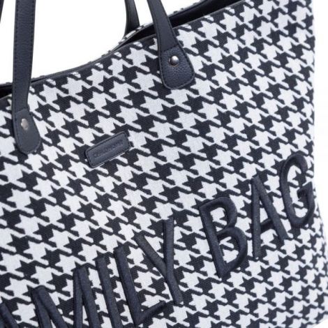 Geanta Childhome Family Bag Pied de Poule Negru - poza 3