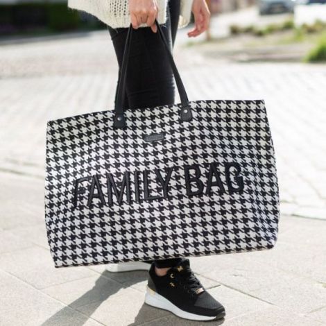 Geanta Childhome Family Bag Pied de Poule Negru - poza 4