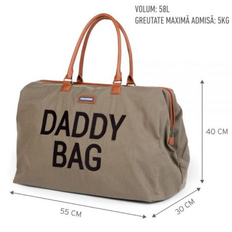 Geanta de infasat Childhome Daddy Bag Kaki - poza 4