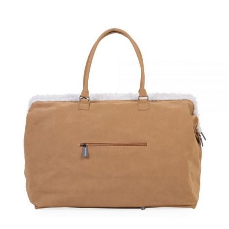 Geanta de infasat Childhome Mommy Bag, aspect piele intoarsa Bej - poza 2