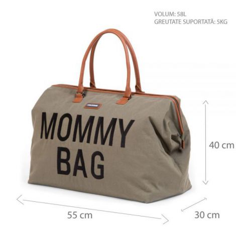 Geanta de infasat Childhome Mommy Bag Kaki - poza 5