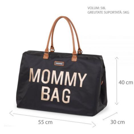 Geanta de infasat Childhome Mommy Bag Negru - poza 5